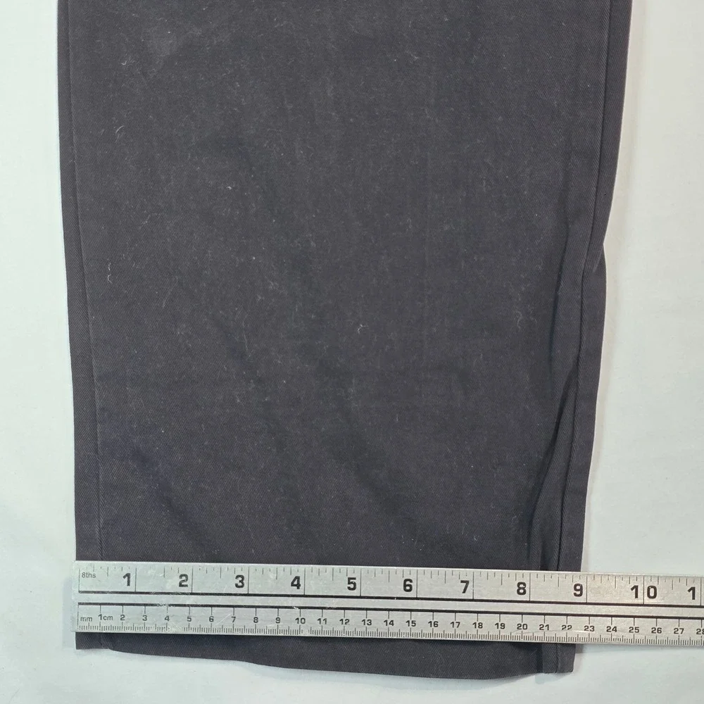 Chaps True American Chino Mens 34x30 Black 100% Cotton Straight Leg Pants A0286